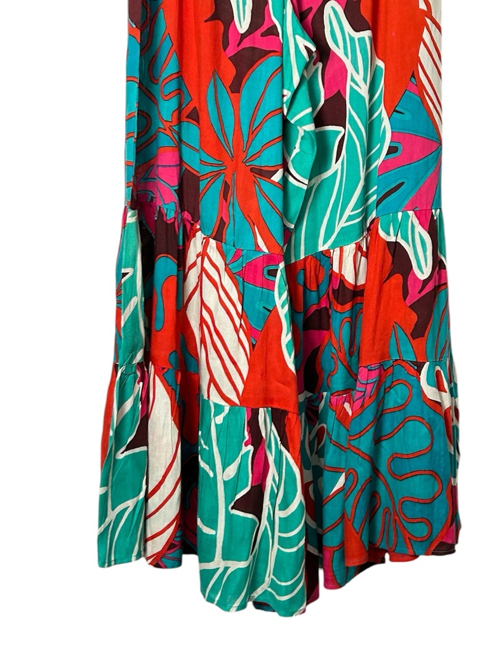 True Destinations Resort Wear Flare Pants Beach Womens XL Floral Tropical NEW - Picture 2 of 16